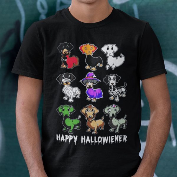 Happy Hallowiener Wiener Dog Shirt Dachshund Lover