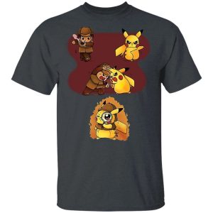 Pikachu Mixed Sherlock Holmes T shirt Detective Pikachu Tee All Day Tee 3