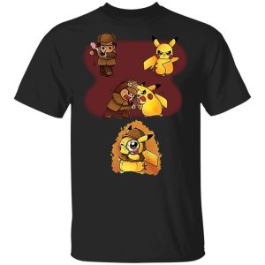 Pikachu Mixed Sherlock Holmes T shirt Detective Pikachu Tee All Day Tee 4