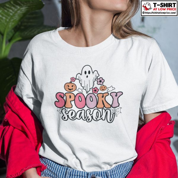 Spooky Season Shirt Happy Halloween Ghost Pumpkin