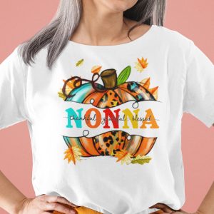 Thankful Grateful Blessed Shirt Nonna Thanksgiving Pumpkin Tee