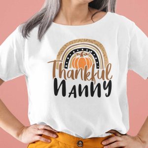 Thankful Nanny Shirt Pumpkin Thanksgiving Day