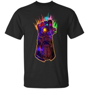 Thanos Infinity Gauntlet Paint Graphic T Shirt For Fan All Day Tee 3