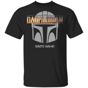 The Dadalorian Mandalorian Dad Custom Name T shirt Helmet Tee All Day Tee 3