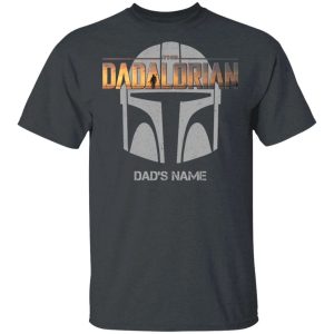 The Dadalorian Mandalorian Dad Custom Name T shirt Helmet Tee All Day Tee 4