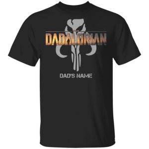 The Dadalorian Mandalorian Dad Custom Name T shirt Symbol Tee All Day Tee 3