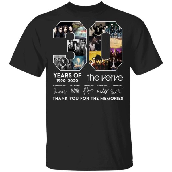 The Verve T-shirt 30 Years 1990 – 2020 Anniversary Tee  All Day Tee