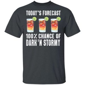 Todays Forecast 100 Dark N Stormy T shirt Cocktail Tee All Day Tee 4