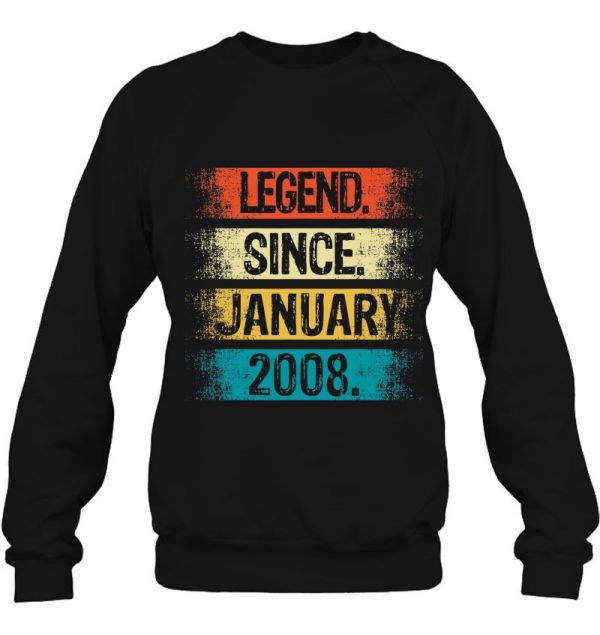 15 Years Old Legend Since January 2008 15Th Birthday Gift