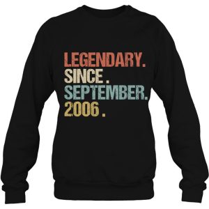 16Th Birthday Legendary Since September 2006 Shirt Retro 4