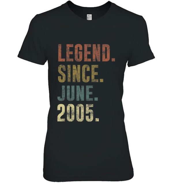 18Th 2005 Birthday Vintage Legend Since June 2005 Retro