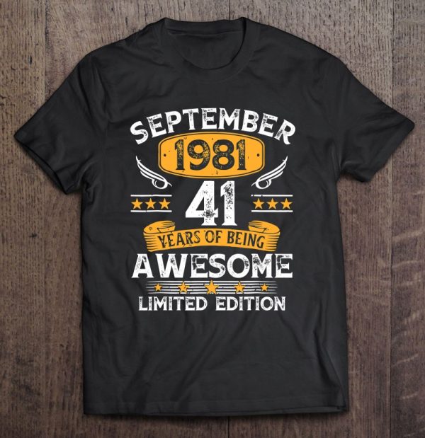 41 Years Old Gifts Vintage September 1981 41St Birthday