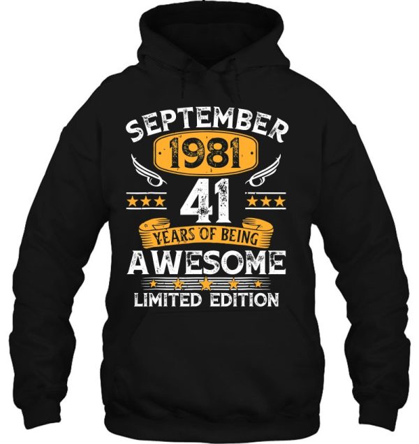 41 Years Old Gifts Vintage September 1981 41St Birthday