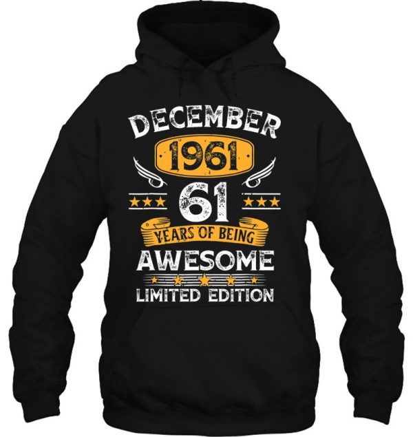 61 Years Old Gifts Vintage December 1961 61St Birthday