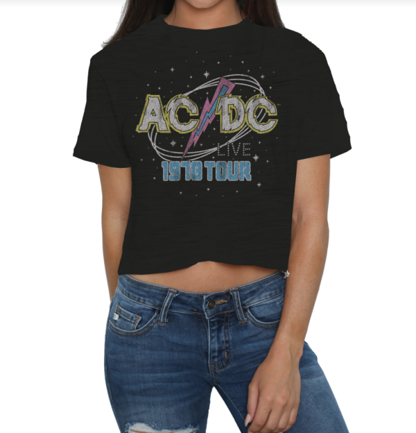 ACDC ’78 World Tour 100% Cotton Crop Slub Tee