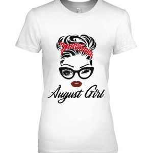 August Girl Wink Eye Woman Face Born In August Birthday