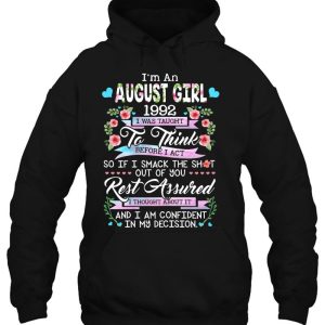 Awesome Since 1992 30Th Birthday Im An August Girl 1992 Flowers 3