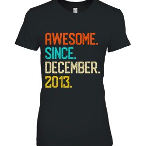 Awesome Since December 2013 Retro Vintage 9Th Birthday Gift