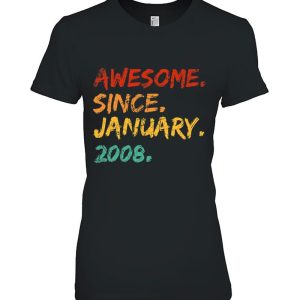 Awesome Since January 2008 Birthday Vintage Distressed