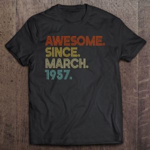 Awesome Since March 1957 Vintage 66Th Birthday