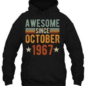 Awesome Since October 1967 56 Years Old Tee 56Th Birthday 3