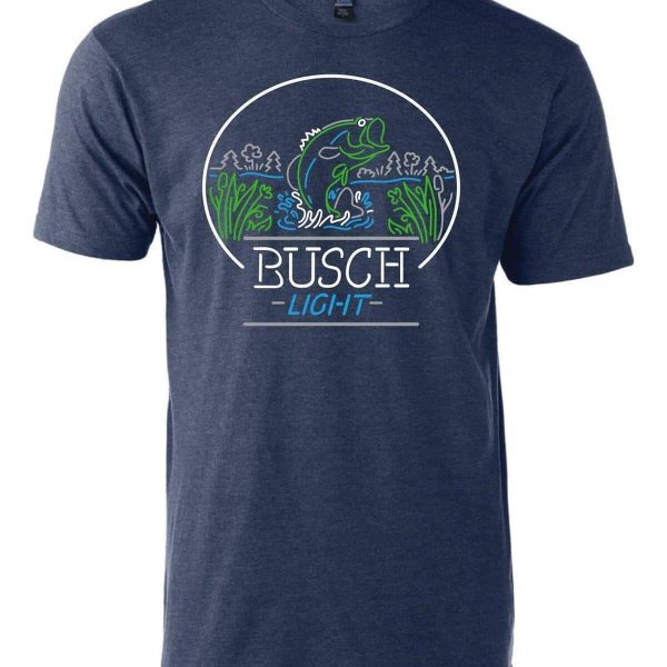 Busch Light T-Shirt Neon Fish For Fishing Lovers