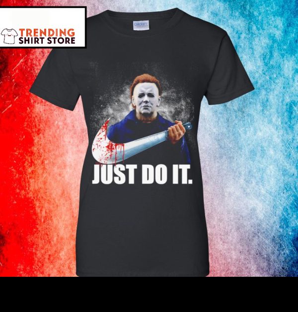 Just Do It Michael Myers Parody Nike Logo T-Shirt