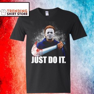 Just Do It Michael Myers Parody Nike Logo T Shirt 3