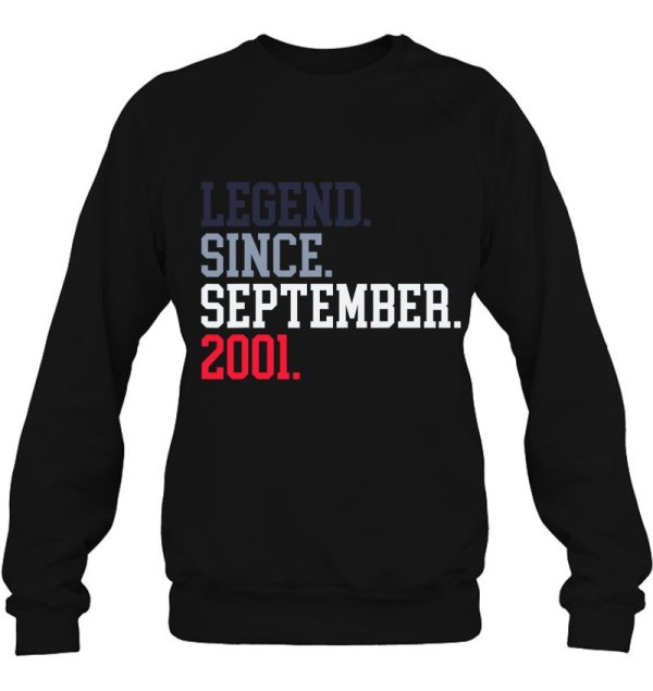 Legend Since September 2001 For Men September 2001 21 Years