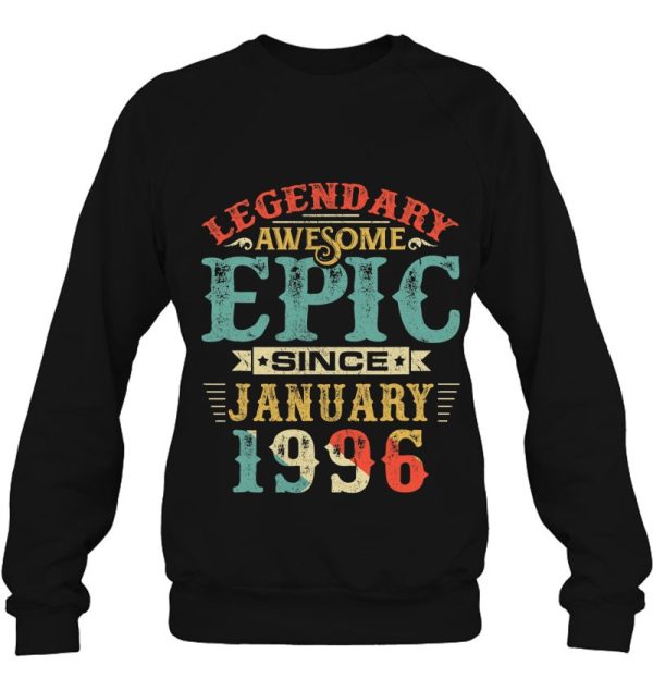 Legendary Awesome Epic Since January 1996 Birthday 24 Years