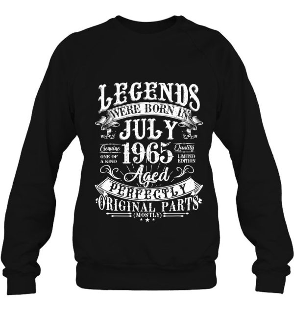 Legends Born In July 1965 57 Years Old 57Th Birthday Gift