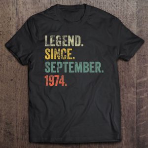 Vintage 1974 48Th Birthday Legend Since September 1974 Years