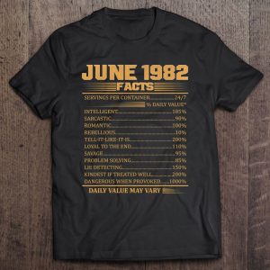 Vintage 40Th Birthday Made In June 1982 Facts