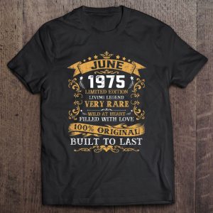 Vintage 46Th Birthday June 1975 Shirt 46 Years Old