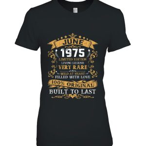 Vintage 46Th Birthday June 1975 Shirt 46 Years Old