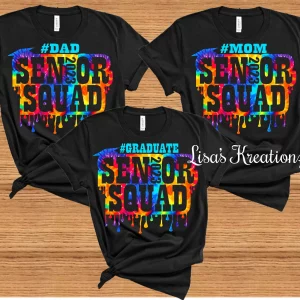 2023 Senior Squad Family Graduation Shirt For Mom Dad