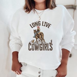 Country Girl Long Live Cowgirls Western Desert Cactus Sweatshirt