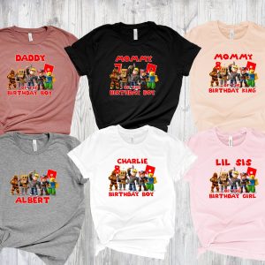 Custom Birthday Boy Family Robots Shirt