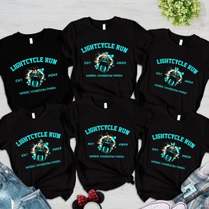 Custom Disney Family Mickey And Friends Tron Lightcylce Run Ride Shirt