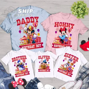 Custom Disney Mickey Minnie Circus Birthday Shirt