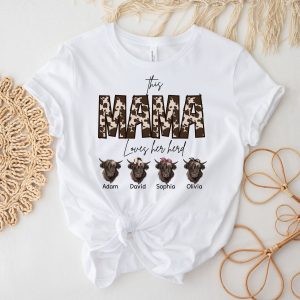 Custom Kids Name Mom Farmer Mama Mothers Day Shirt