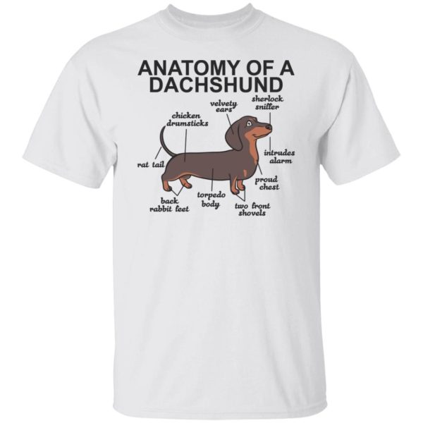 Anatomy of a dachshund Shirt Sweatshirt Hoodie Long Sleeve Tank