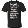 Bartlet Mcgarry Lyman Cregg Ziegler Seaborn Bailey Young Moss Shirt Sweatshirt Hoodie Long Sleeve Tank