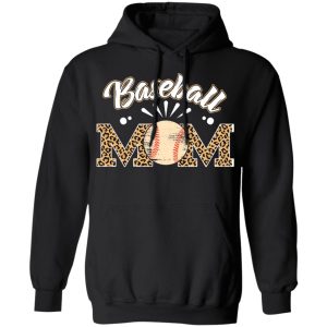 Baseball Mom Heart Leopard Printed Shirt Shirt Sweatshirt Hoodie Long Sleeve Tank TEERESS 3