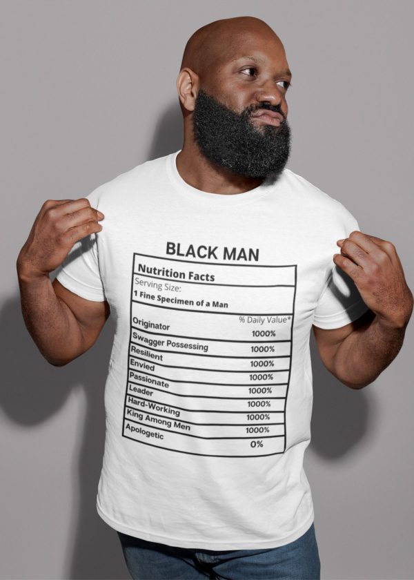 Black Man Nutrition Facts African American BLM Shirt