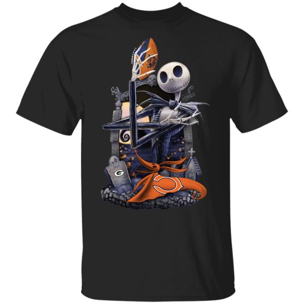 Chicago Bears Jack Skellington Halloween Shirt Sweatshirt Hoodie Long Sleeve Tank