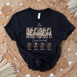 Custom Kids Name Mom Farmer Mama Mothers Day Shirt 5