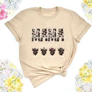 Custom Kids Name Mom Farmer Mama Mothers Day Shirt 7