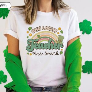 Custom One Lucky Teacher St Patricks Day Shirt 5