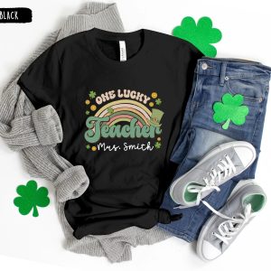 Custom One Lucky Teacher St Patricks Day Shirt 8